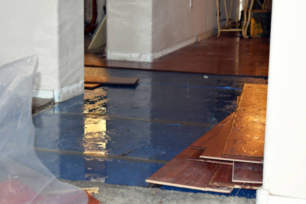 Professional Burst Pipe Cleanup technician working in Clinton, NC